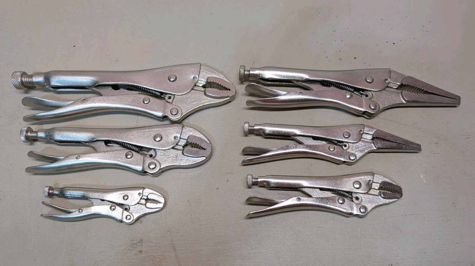 New Old Stock Mac Tools 5 Pc Locking Combination Vice Grip Pliers Set