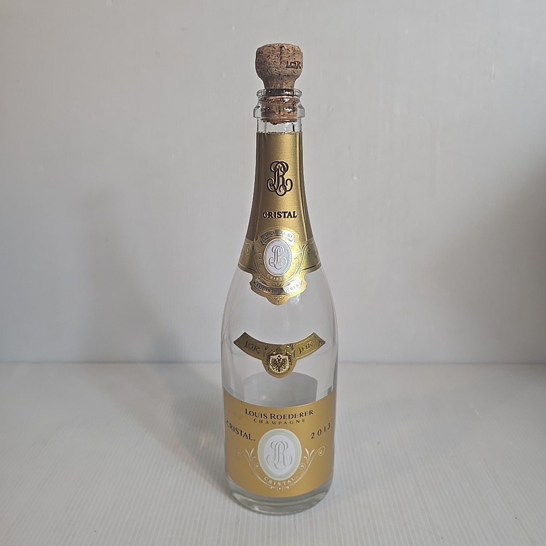 1 EMPTY Louis Roederer Cristal Champagne Empty Bottle 750 ML 2013