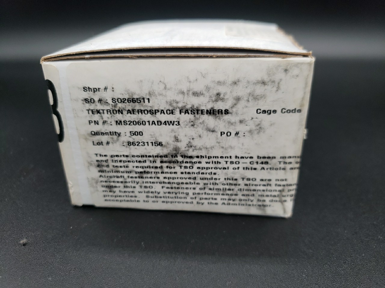 Cherry Rivet Textron Aerospace Fasteners 500 pc