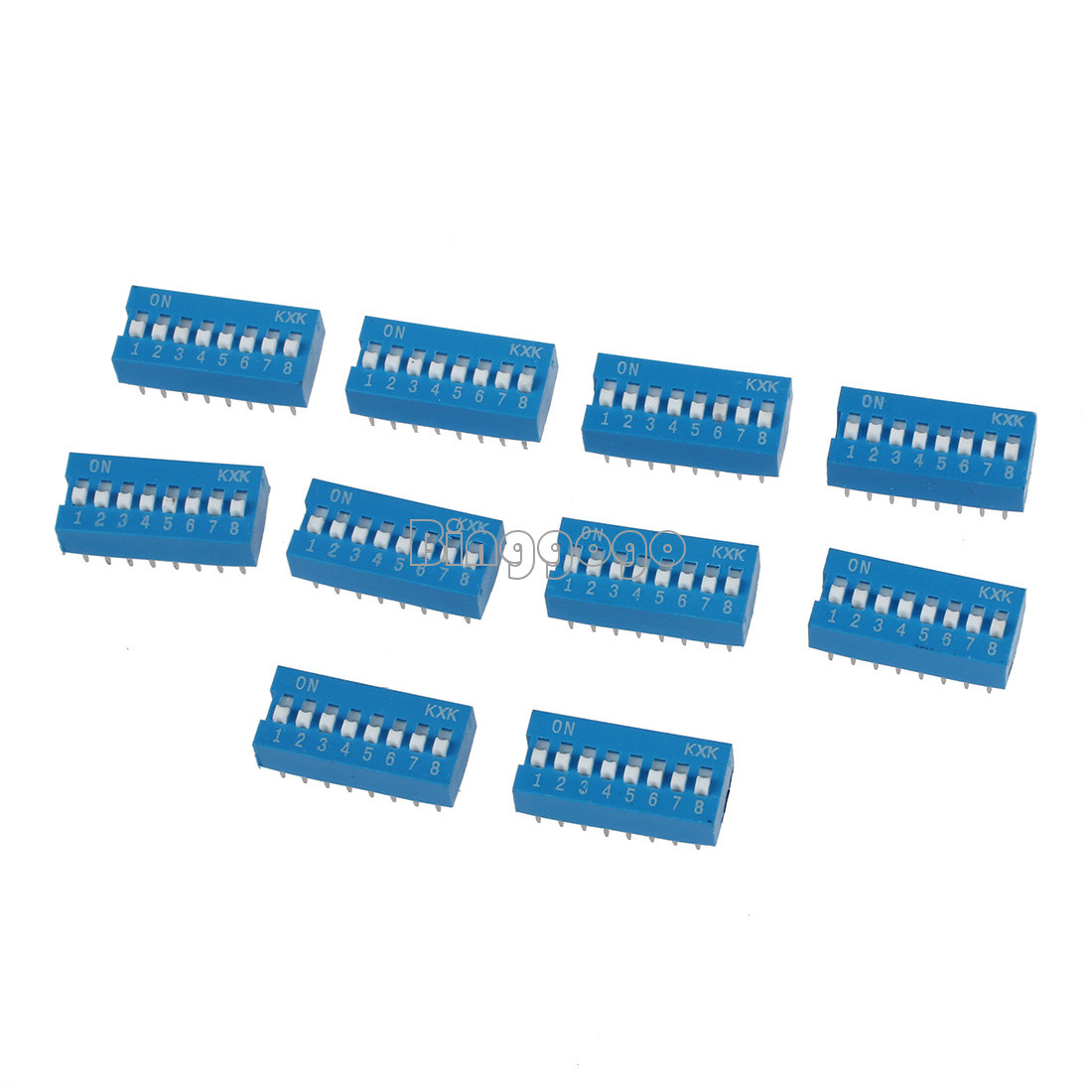 5pcs Slide Type Switch Module 2.54mm 8-bit 8 Position Way DIP Blue Pitch
