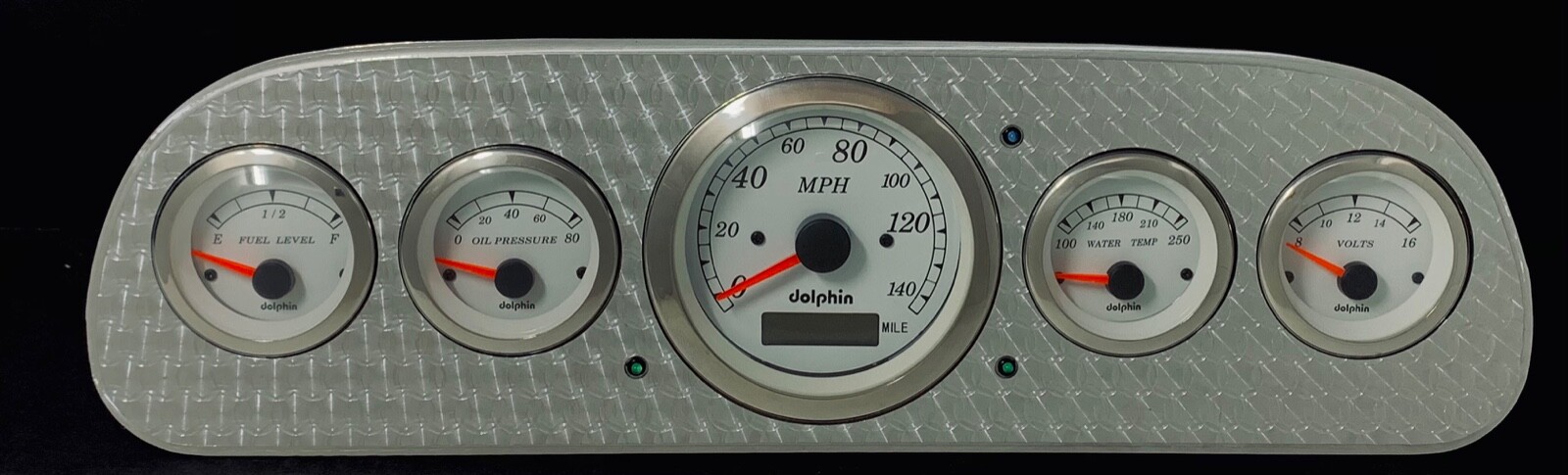 1960 1961 1962 1963 Ford Falcon GPS Gauge Dash Panel Engine Turned Set White