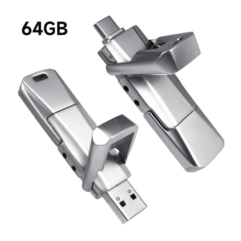 Solid State USB Flash Drive 550MB/s USB C & USB A 3.2 Dual Drive SSD Thumb Drive