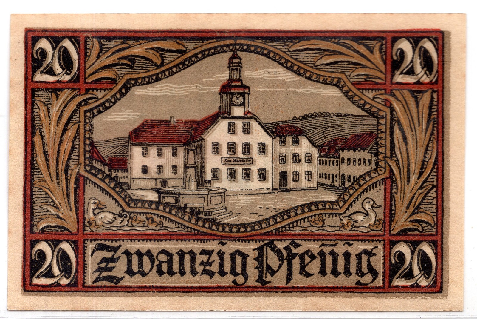 1921 Germany Remda Notgeld 20 Pfennig Note (3007)