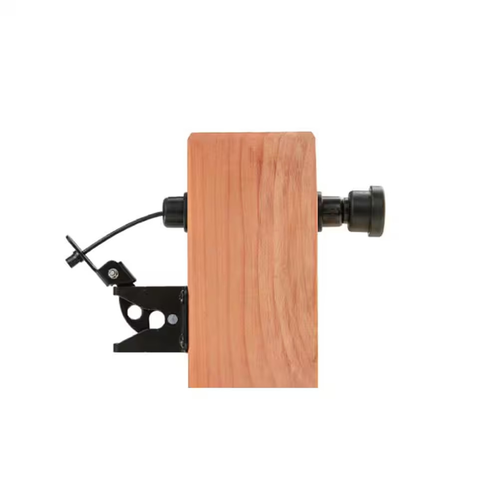 Gate Latch Pull Black Plastic Adjustable Rust Resistant Easy Install Standard