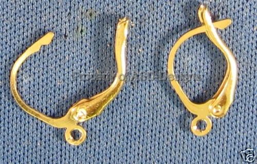 36pcs Gold Plate Scissor Locking Leverback Earwire 5210