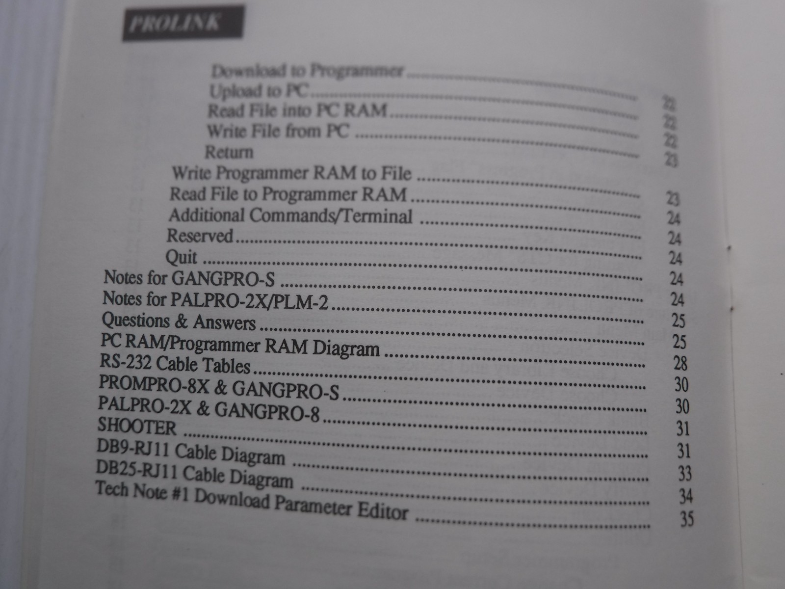 Prolink RS-232 Reference Manual 91-10050-5