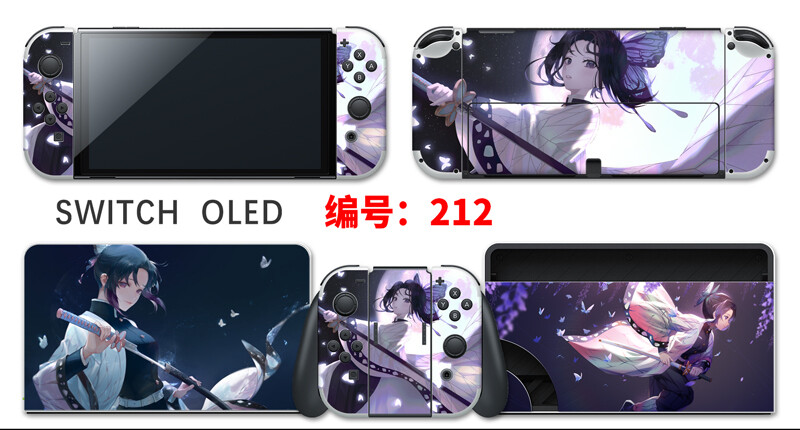 Vinyl Decal Skin Sticker Protector for Nintendo Switch OLED Anime Girl #212
