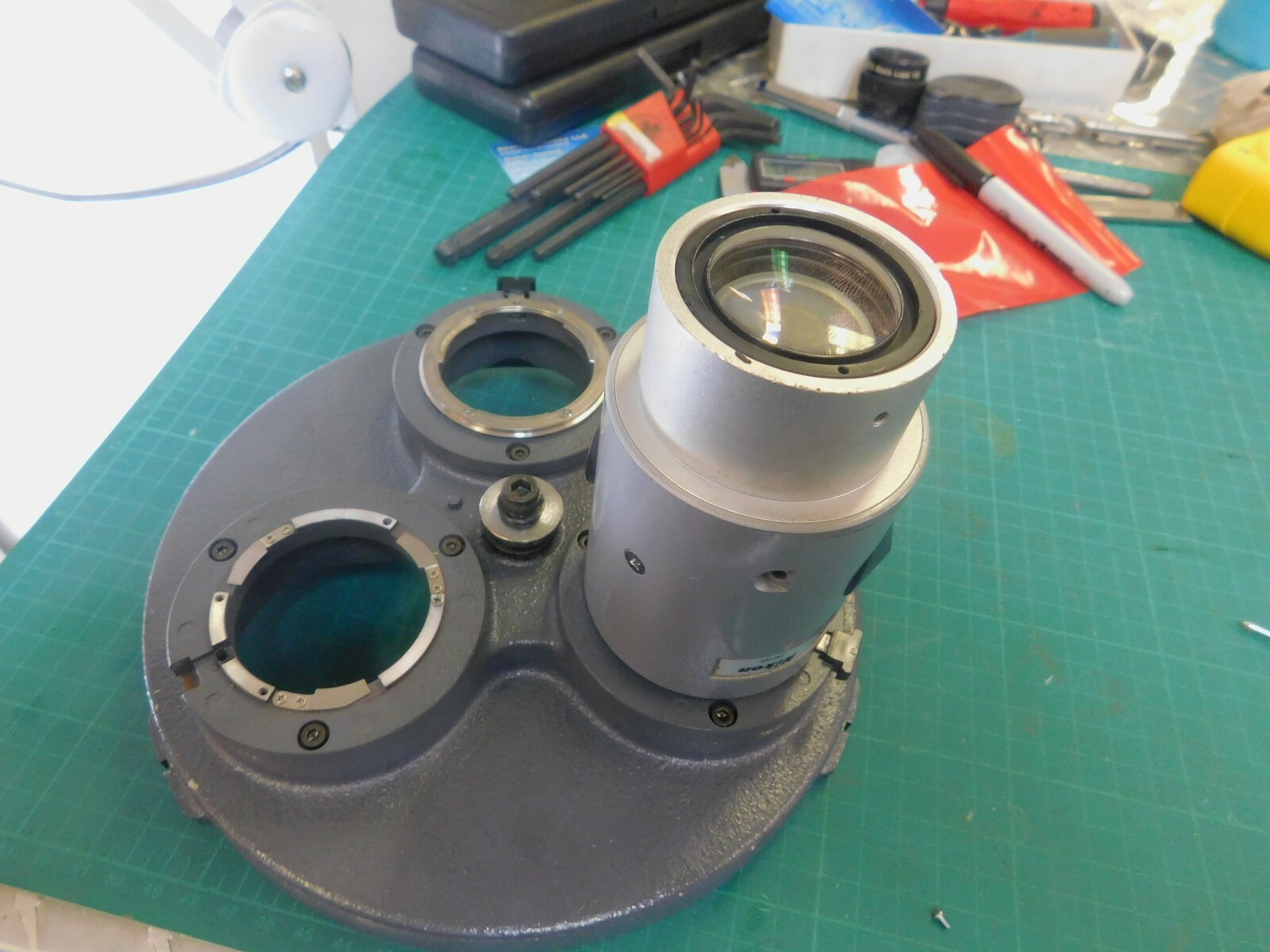 Nikon V-12 Optical Comparator 3 Position Lens Turret