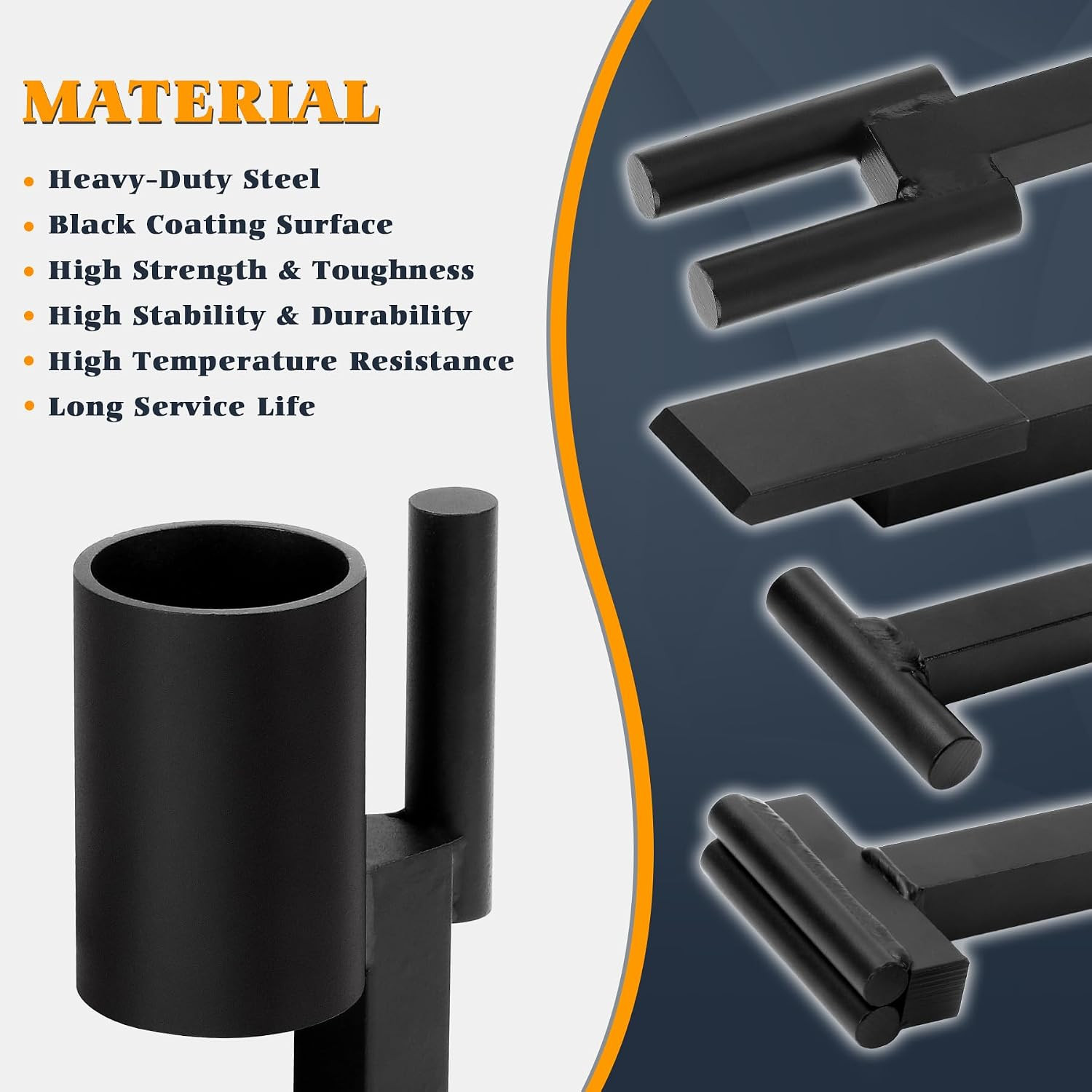 1 Inch Blacksmith Anvil Hardy Hole Tools Set Blacksmithing Forge Forging Tool
