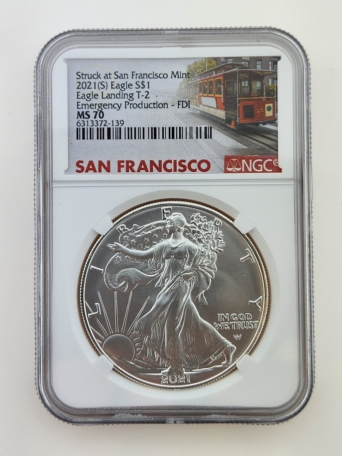 2021-(S) Silver Eagle T-2, NGC MS70 - FDI