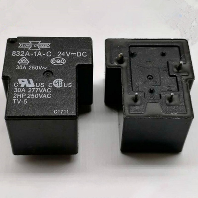 10PCS For SONG CHUAN 832A-1A-C 24VDC Relay Substitute T90S1D42-24 30A 24VDC
