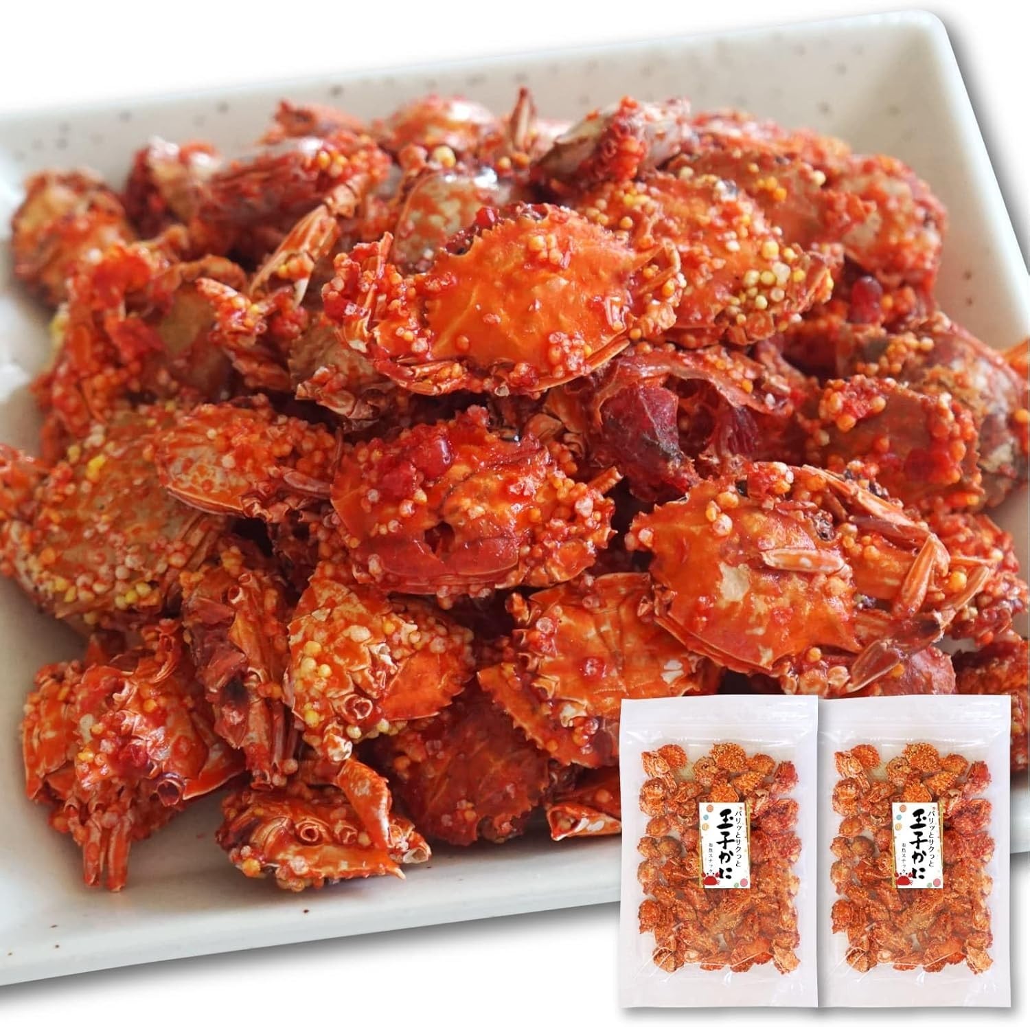 Japanese Snack Crab Crispy Fried  sweet and spicy soy sauce 136g×2 from JPN