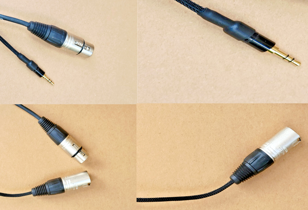Mogami Braided 1-4'FT 3.5mm 1/8 to XLR MF Cable Stereo audio Sound Mixer Speaker