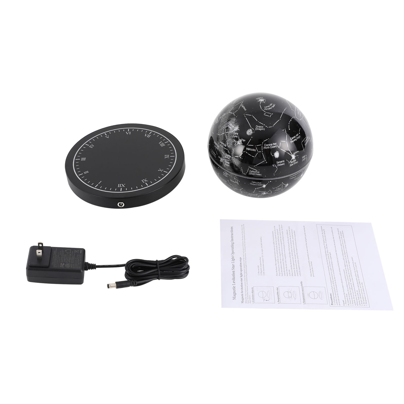 Illuminated Magnetic Levitating Globe w LED Floating Globe Auto-Rotating Globe