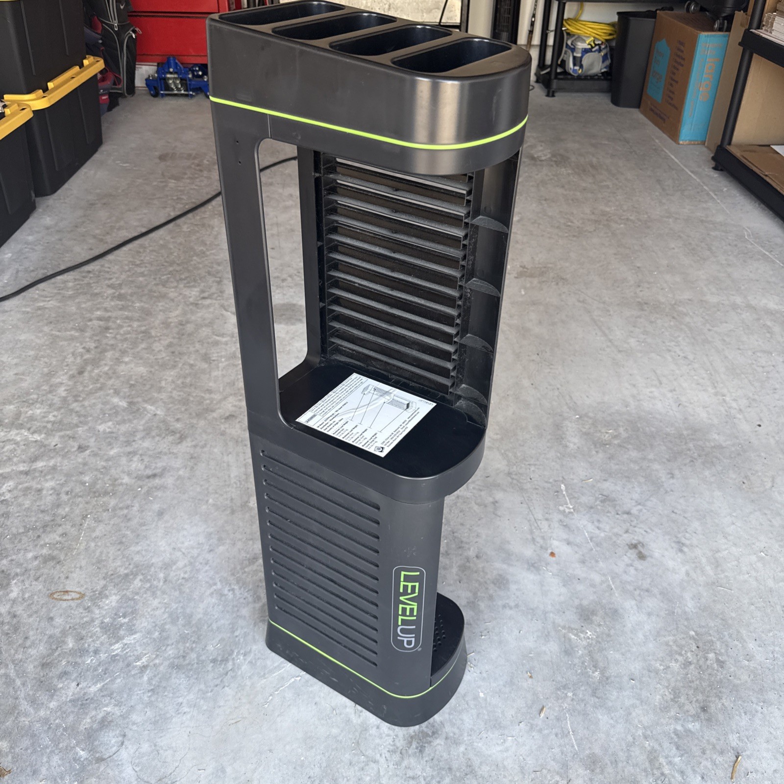 Vintage 35” Xbox 360 Level Up Black Stand Tower Console Display Organizer NICE