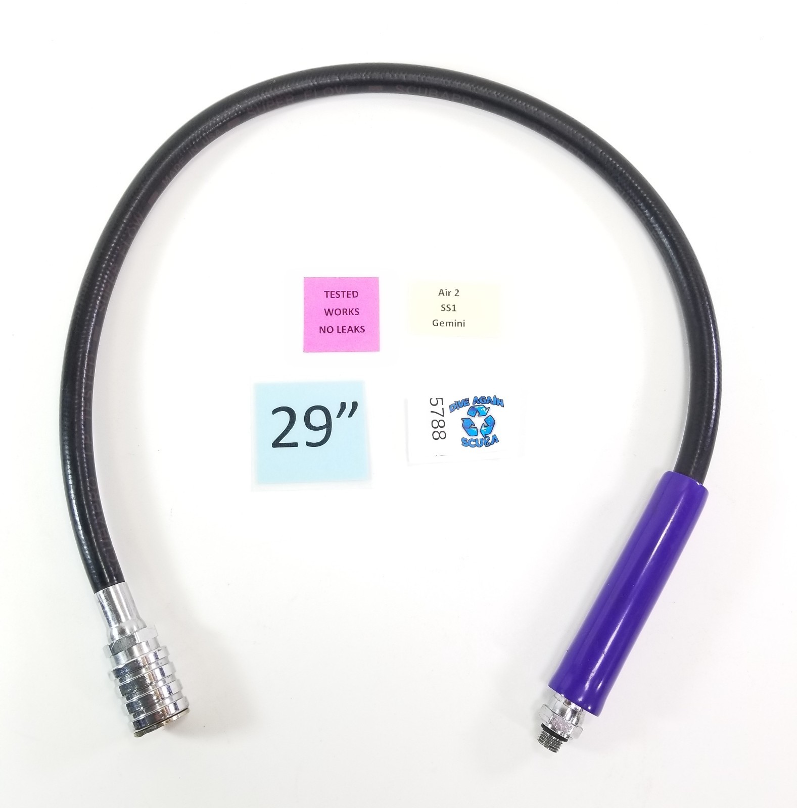 Scubapro Air 2 BCD BC Octo Inflator Hose Air Source 29" Scuba Dive Atomic SS1