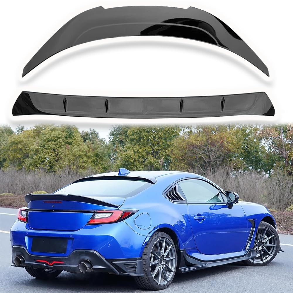 Gloss Black Trunk & Roof Spoilers Subaru BRZ/Toyota GR86 V-Style ABS 2022-2025