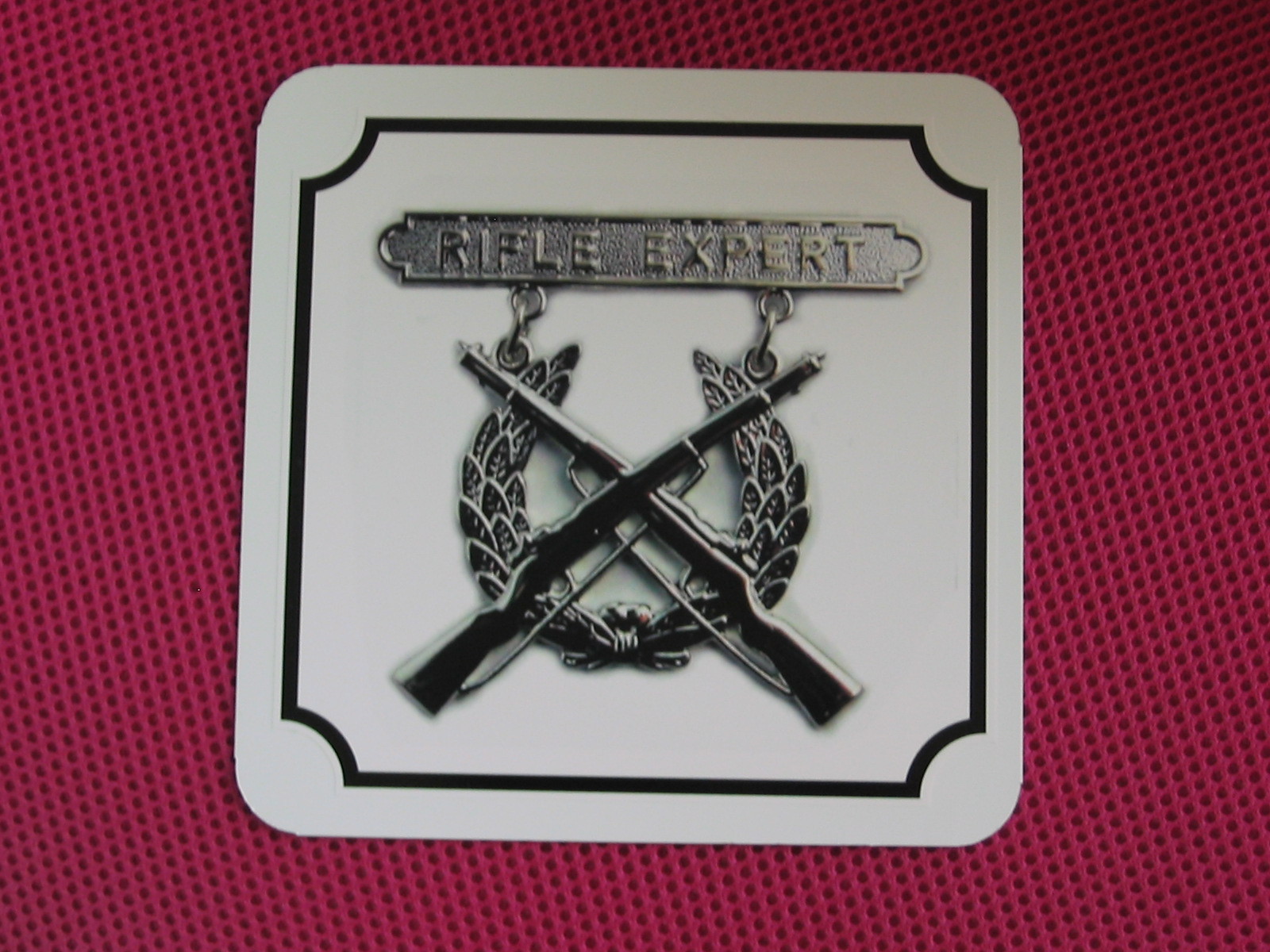 6"x6" RIFLE EXPERT Metal Sign 4 Army Marine Military Reenactor