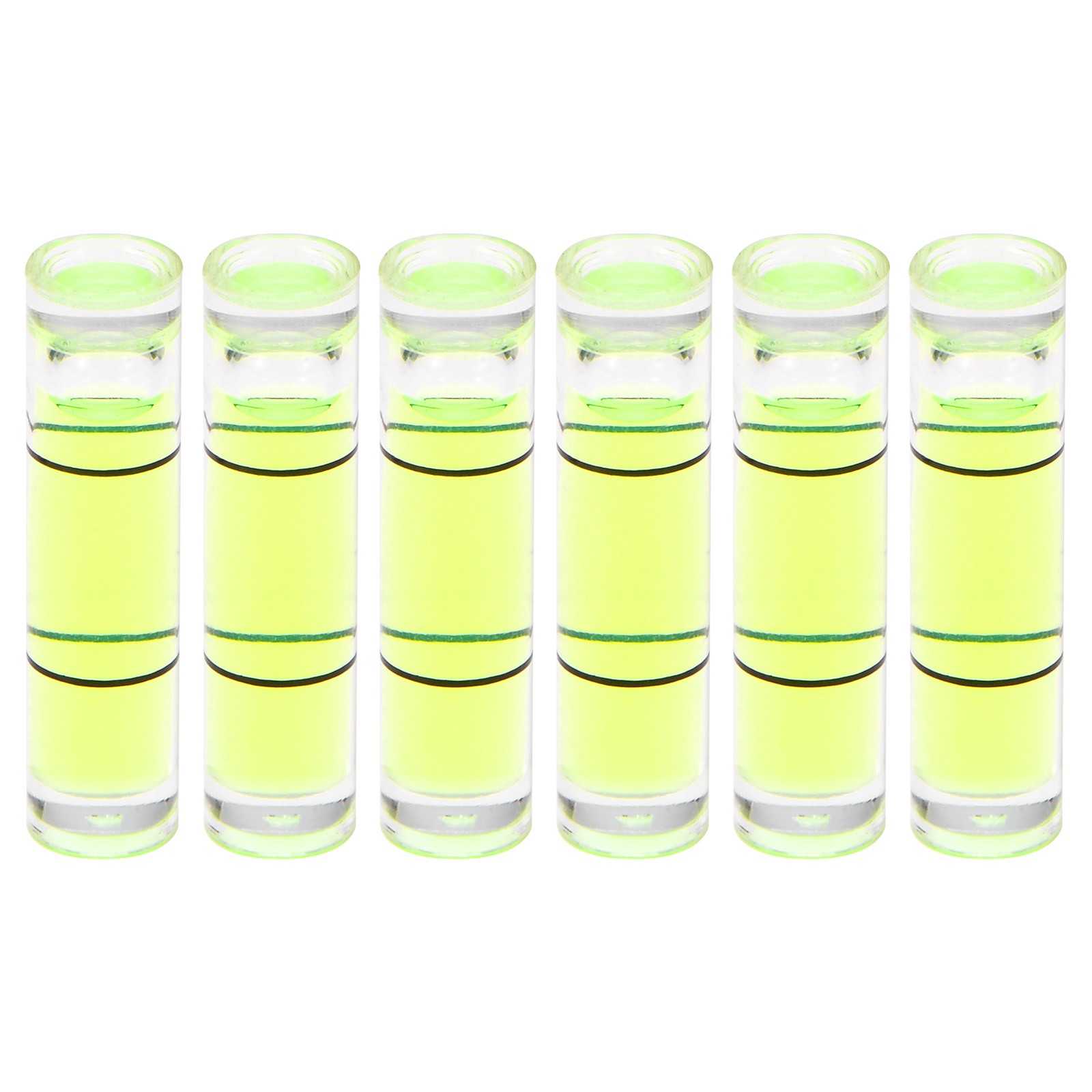 6pcs Small Cylindrical Bubble Level Vials 6x24mm Levels Measuring Tools