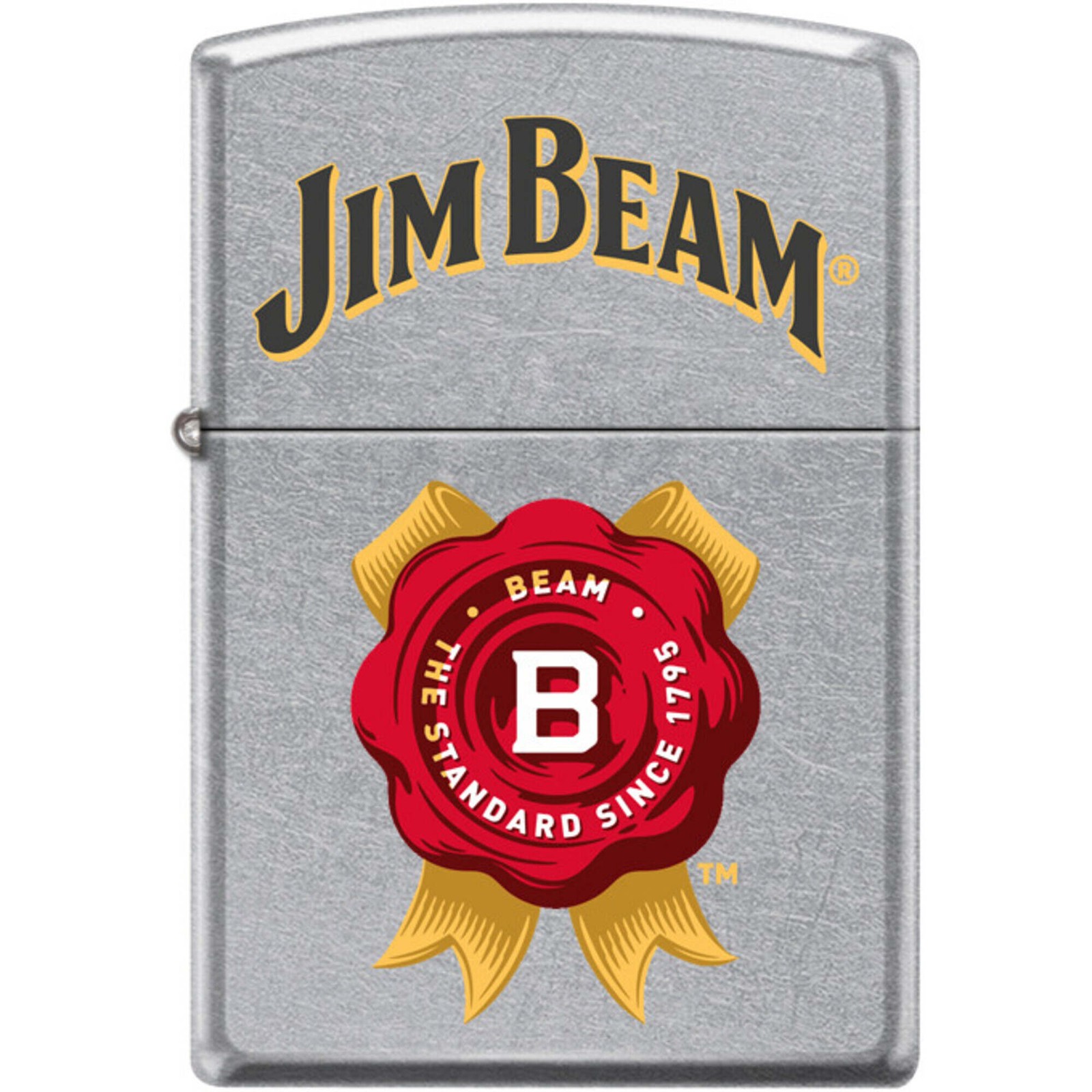 Zippo Windproof Pocket Lighter Jim Beam Street Chrome Metal XC371