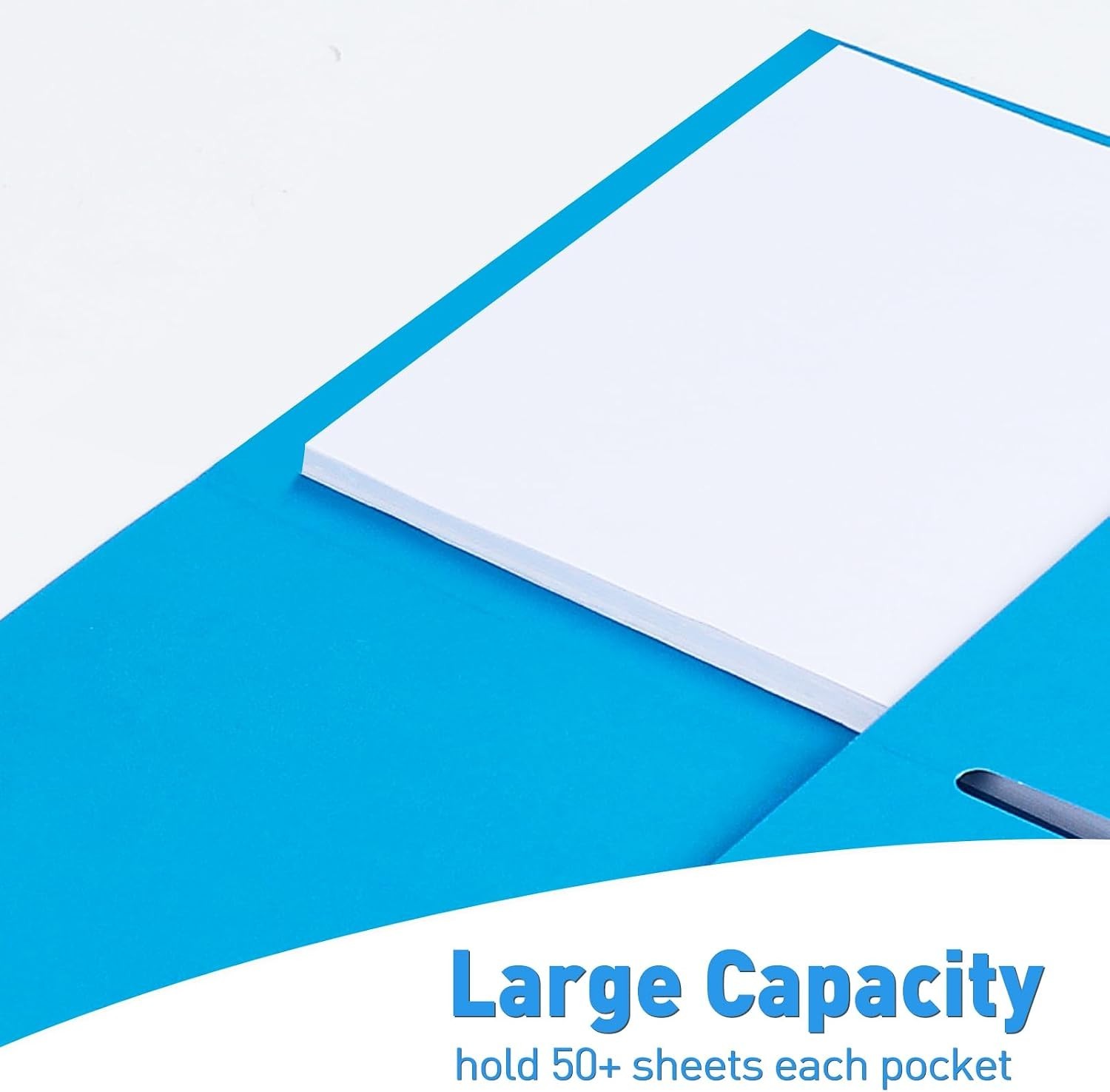Assorted Color Two Pocket File Folders - 100 Pack for Secure Document Storage