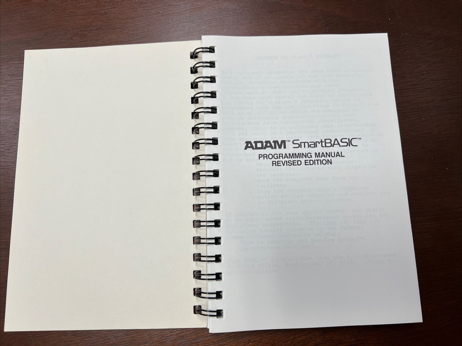 ADAM SMART BASIC PROGRAMMING WITH ADAM MANUAL