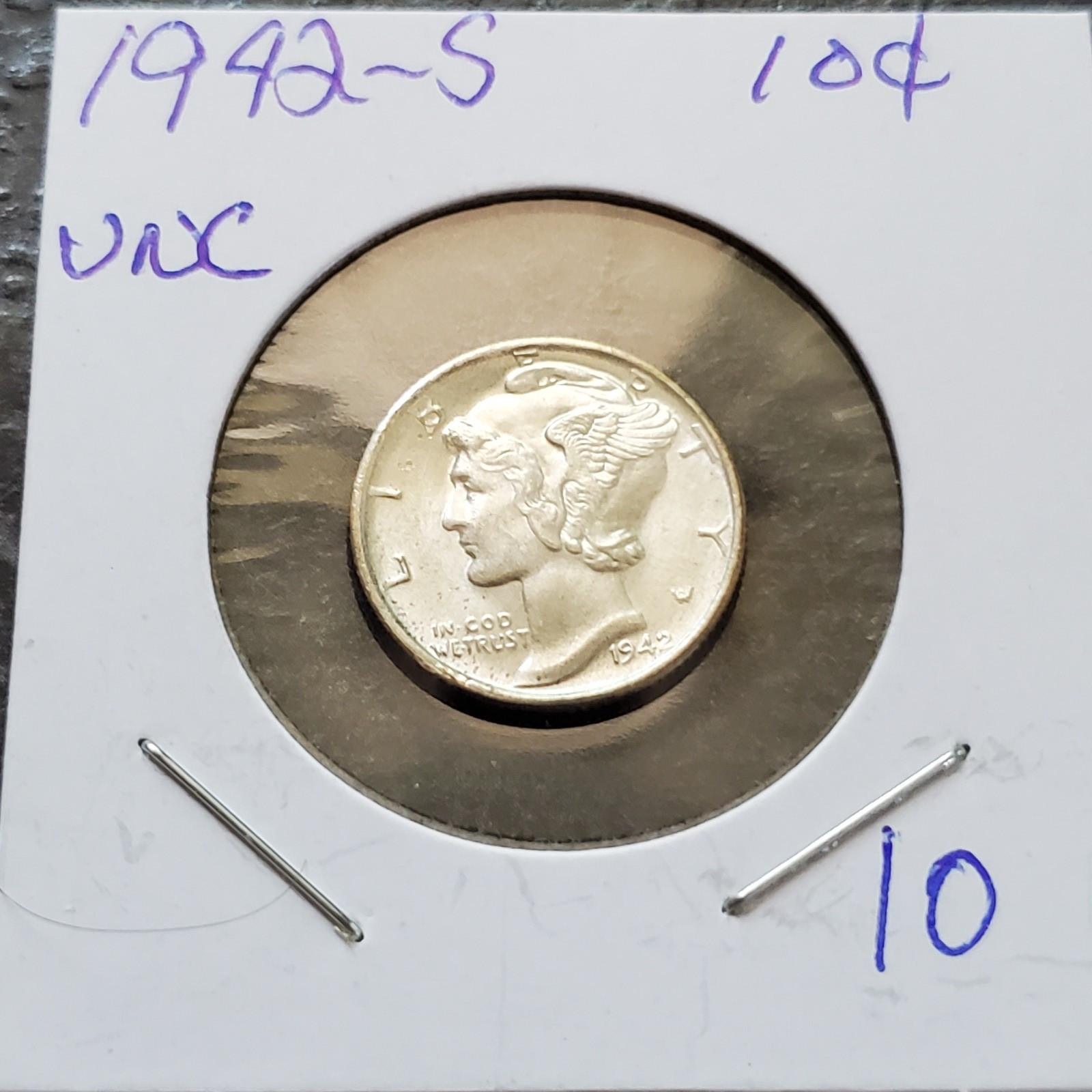 1942-S MERCURY DIME BU-UNC  #10