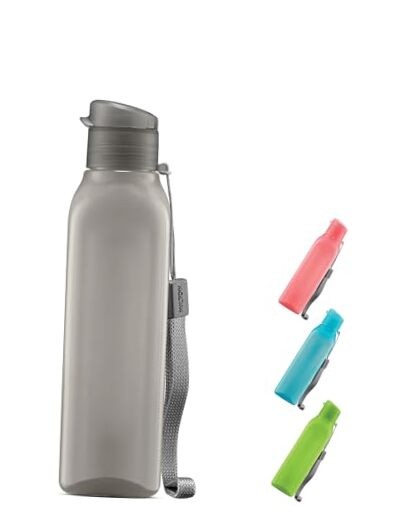 Travel Water Bottle – 1Pcs Reusable Sports Bottle with Easy Open Close Black