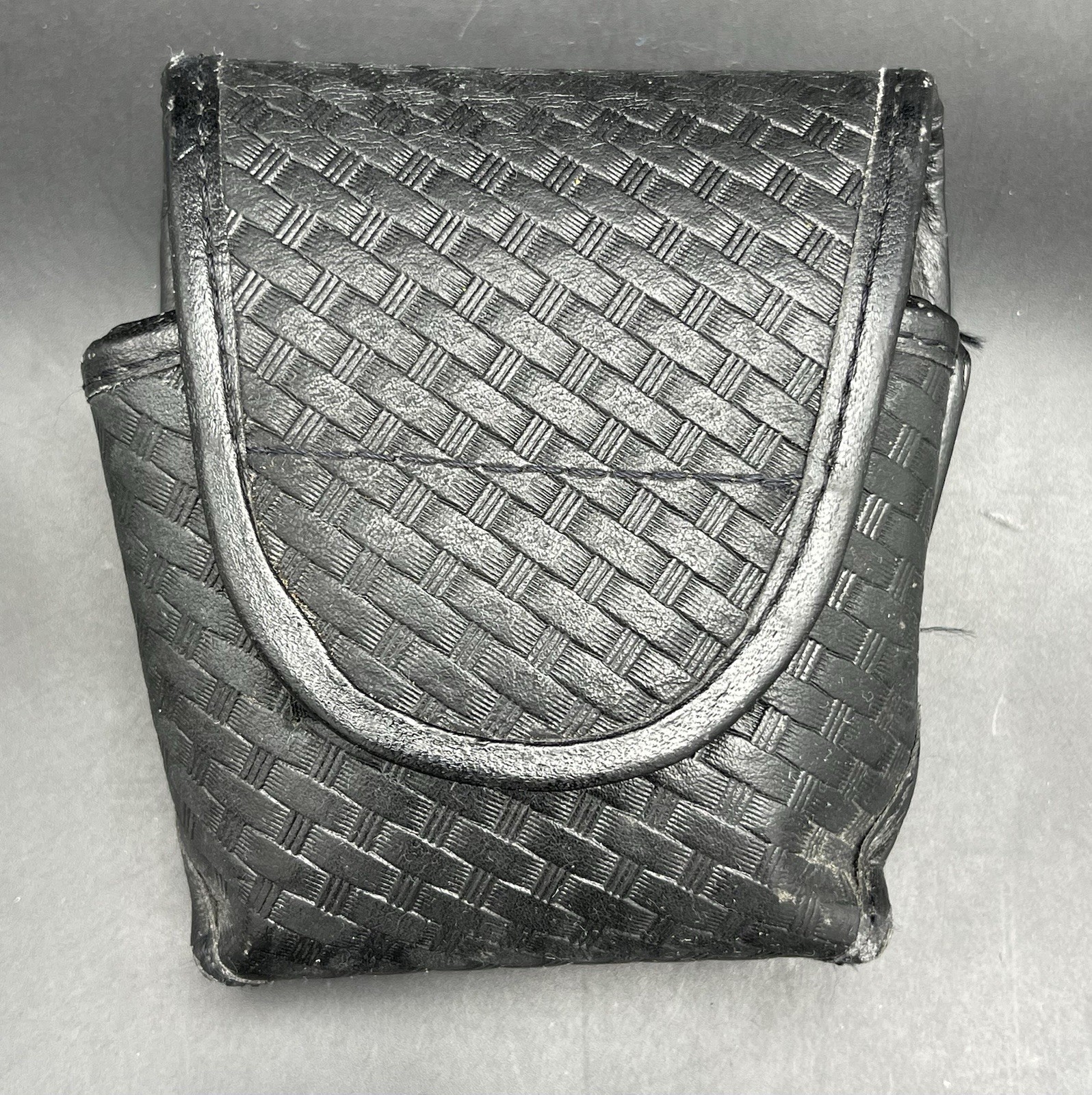 SIDEKICK Black Leather Basketweave Handcuff Holster by Michaels of Oregon