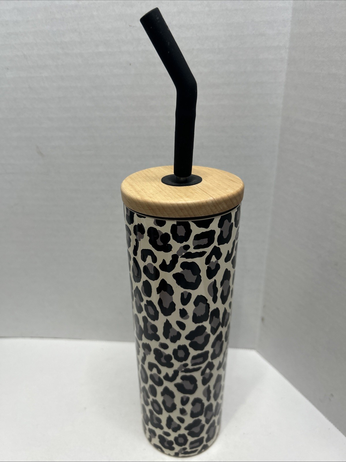24 Oz Tumbler Members Mark Stainless Steel Animal Print New! 9” x 3”