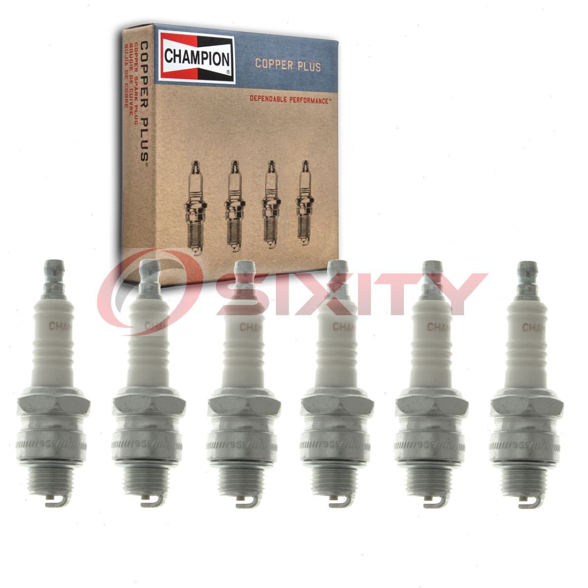 6 pc Champion Copper Plus Spark Plugs for 1950-1954 Chrysler Newport 4.1L sx