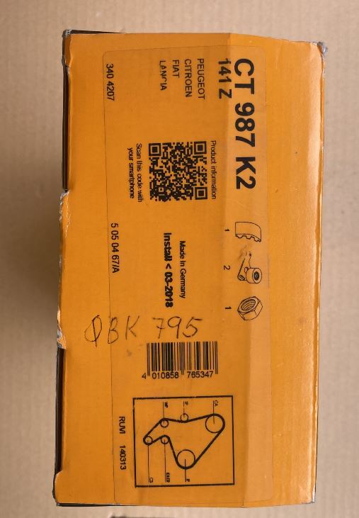 CT987 Timing Belt Timing Belt for Peugeot Lancia Fiat Citroen