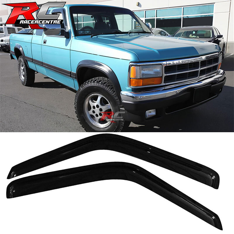 For 87-96 Dodge Dakota Window Visors Acrylic Sun Vent Rain Guard 2PCS