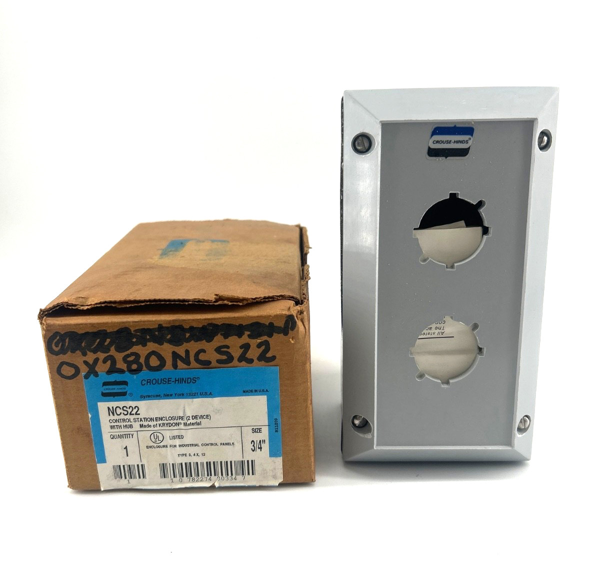 NEW CROUSE HINDS NCS22 CONTROL STATION ELCLOSURE 2 DEVICE WITH HUB