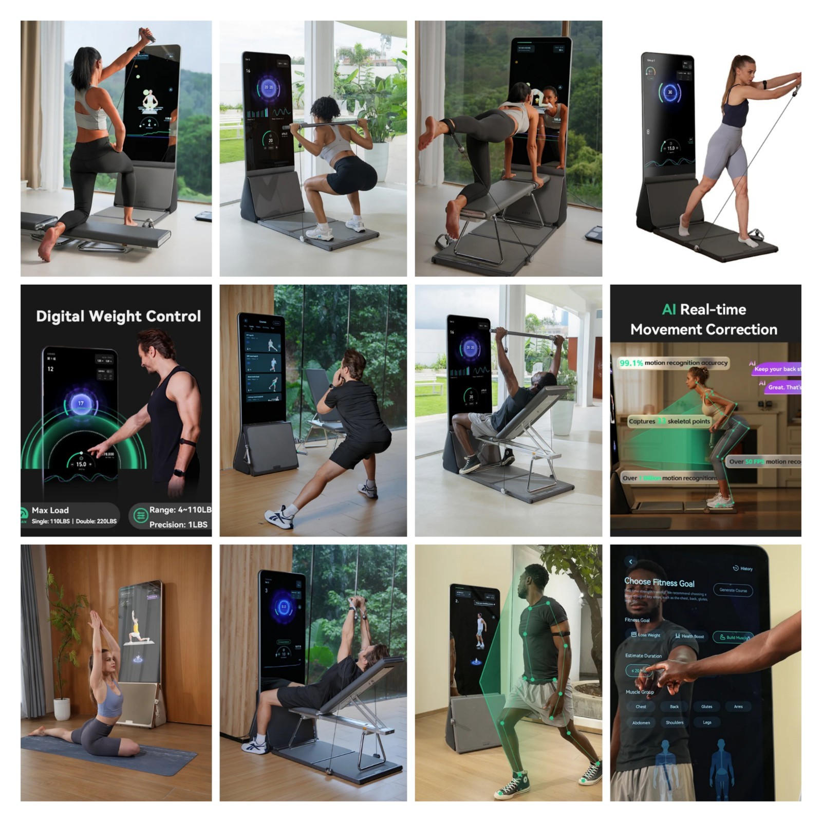 A.I. Home Fitness Smart Gym Pilates Weightloss Resistance Trainer Goals 2026
