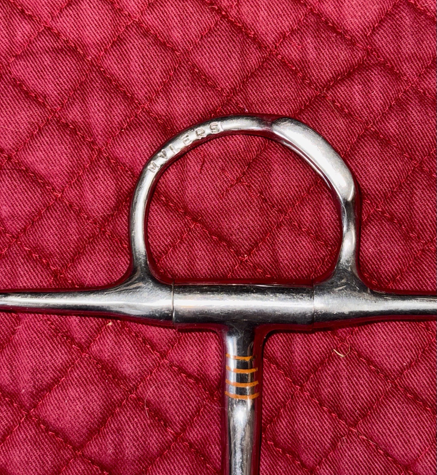 EUC 5" Myler Full Cheek Snaffle With Hooks copper in lay