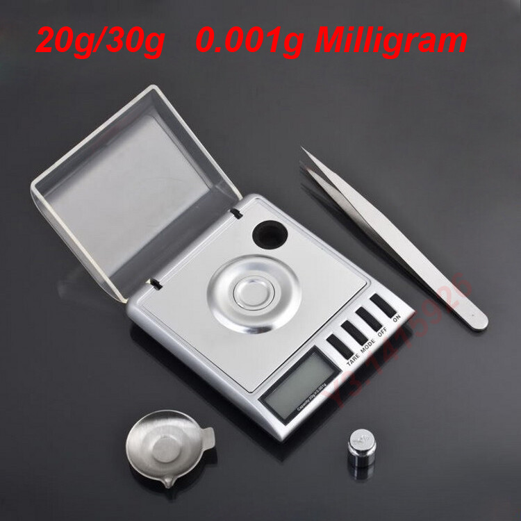 20g/30g x 0.001g 1mg Digital Jewelry Diamond Scale 100x 0.005ct Precision Weight