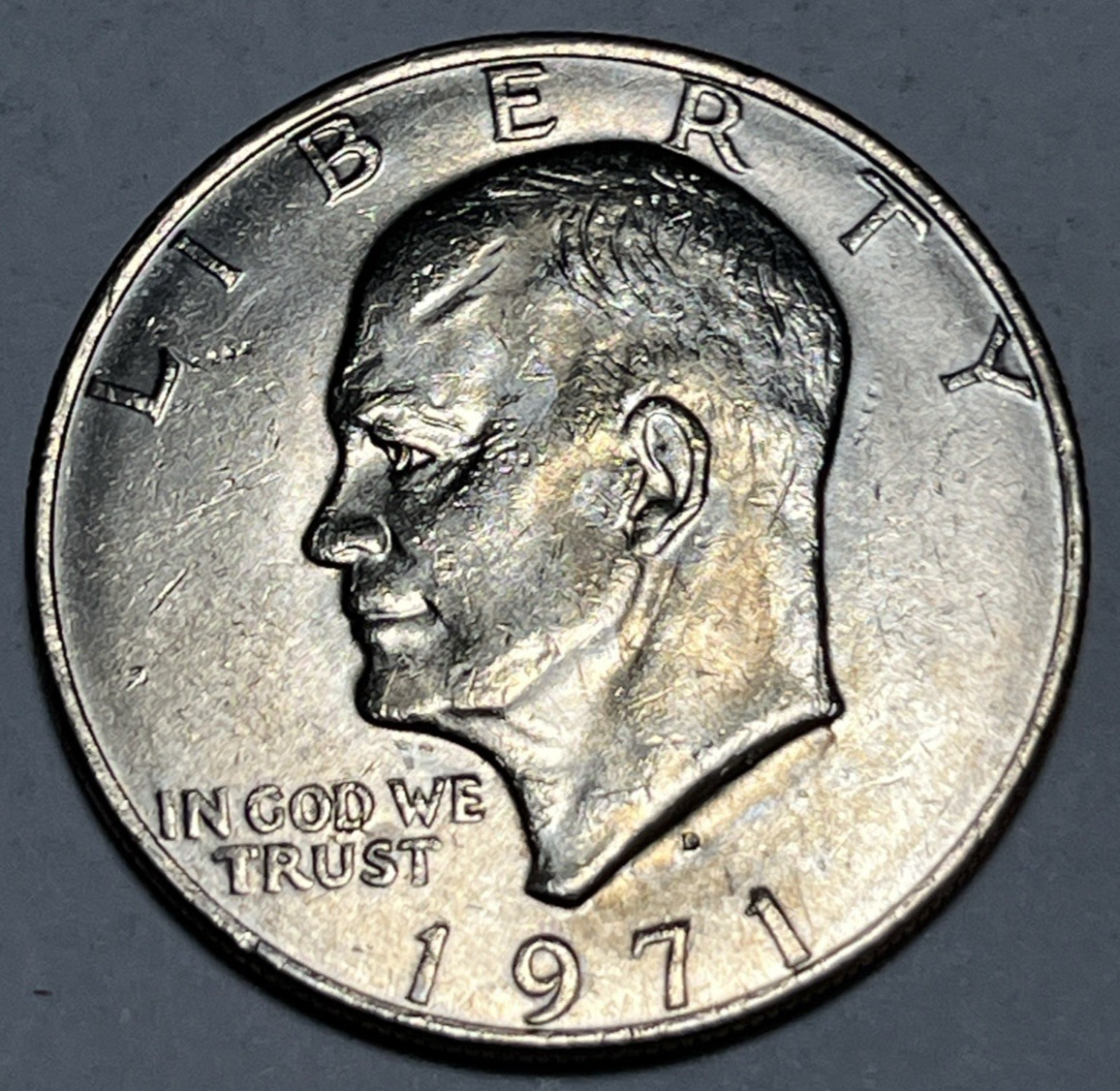 1971 D Eisenhower Dollar Errors Strike Through Grease Die Cracks Many Errors