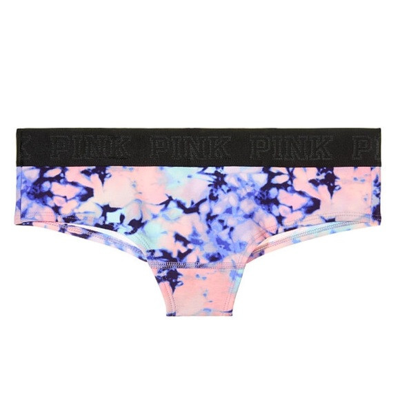 Victoria's Secret PINK Logo Cheekster Panty Pastel Tie Dye