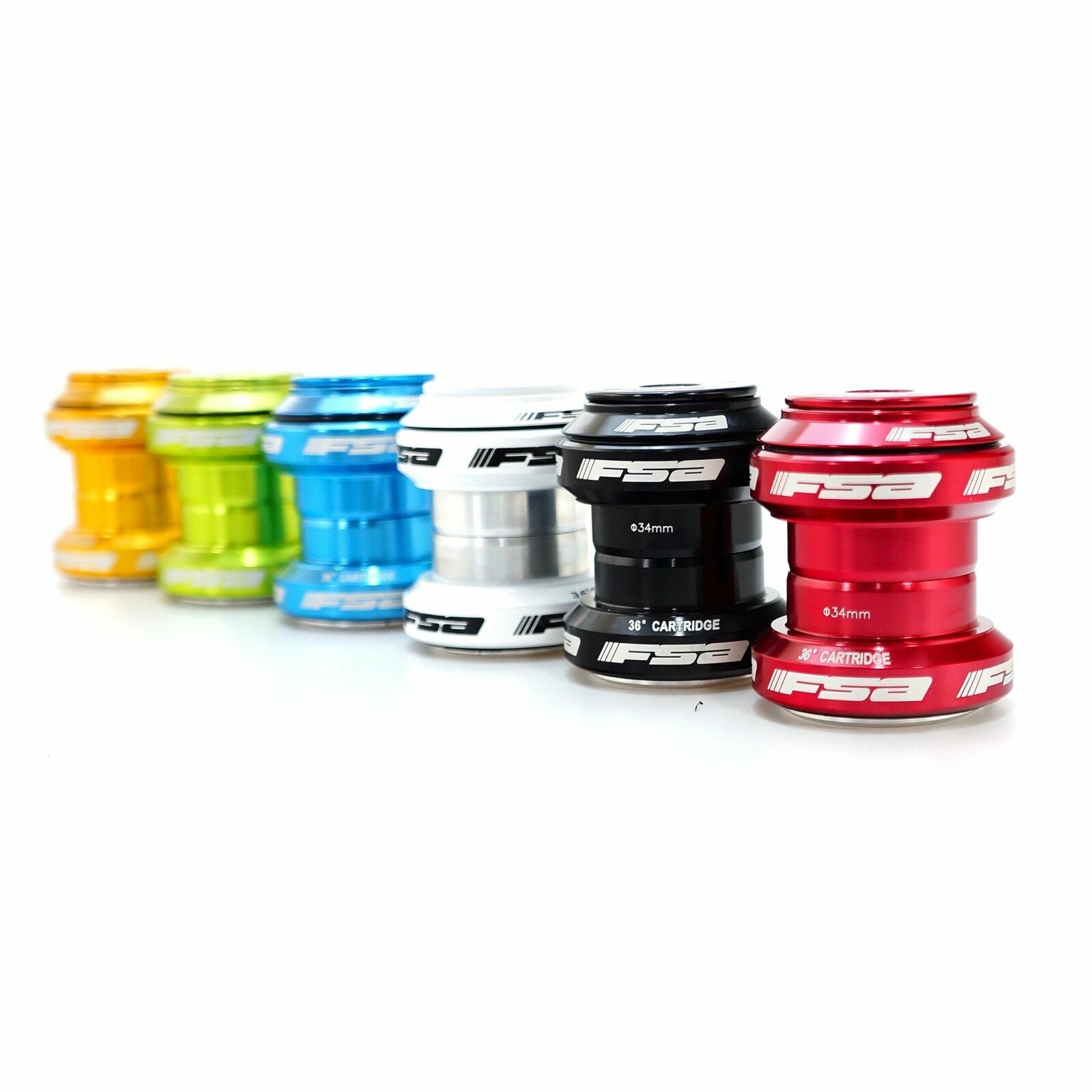 FSA Orbit MX Threadless Bicycle Headset 1-1/8" 34mm w/ Top Cap Road Bike MTB