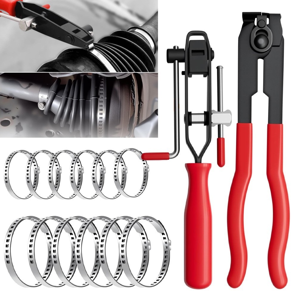 20Pcs CV Joint Boot Clamp Pliers with CV Boot Clamps Kit Ear Type Banding Tool