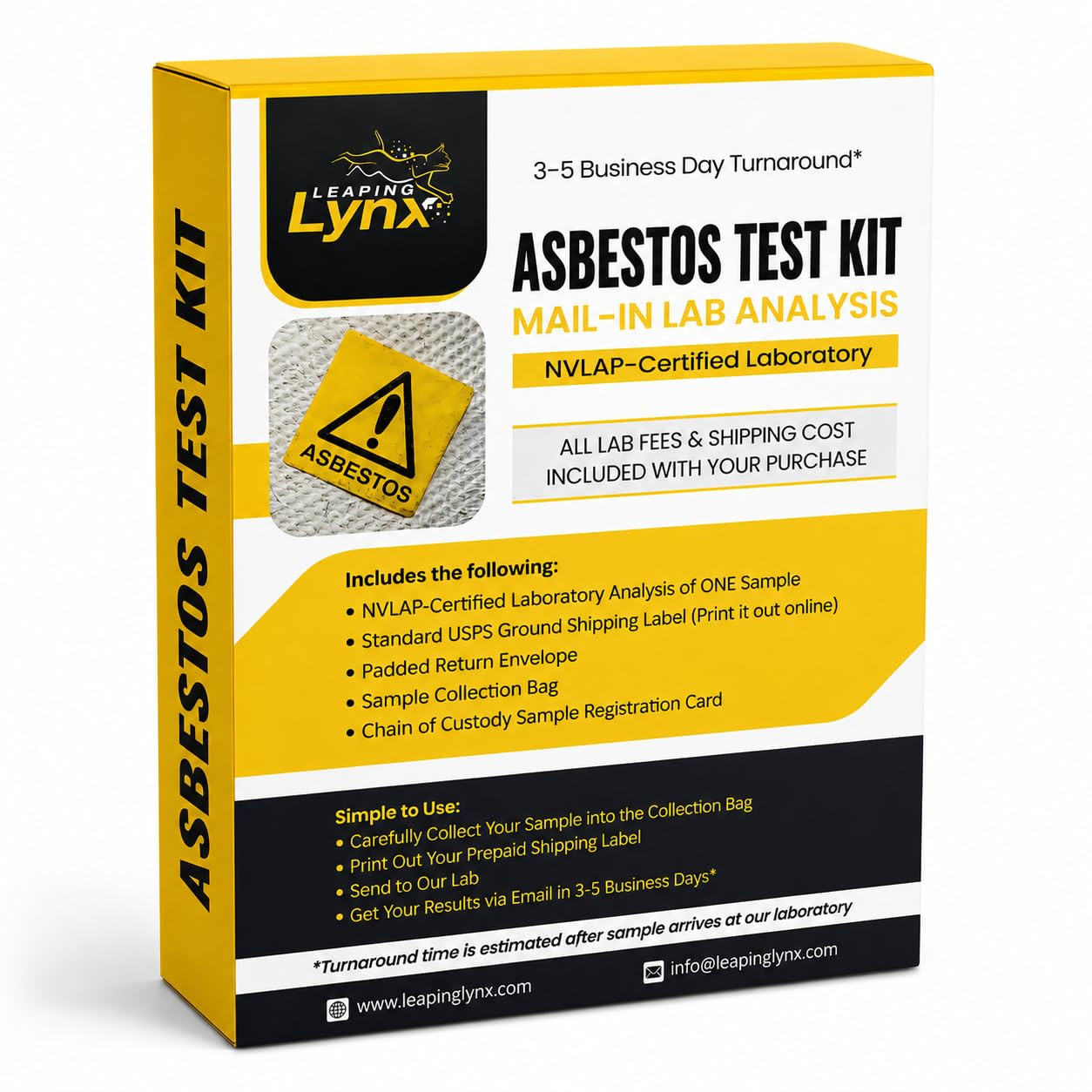Asbestos Test Kit for Home – DIY Asbestos Sampling + NVLAP Certified Lab Analysi