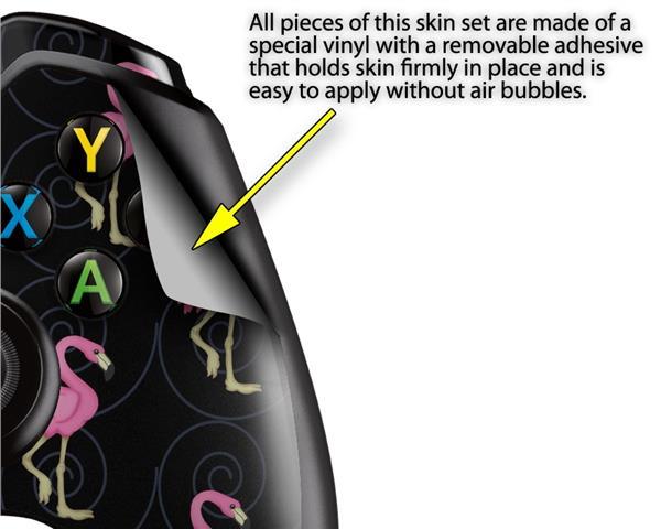 Flamingos on Black Skin for XBOX One Controller