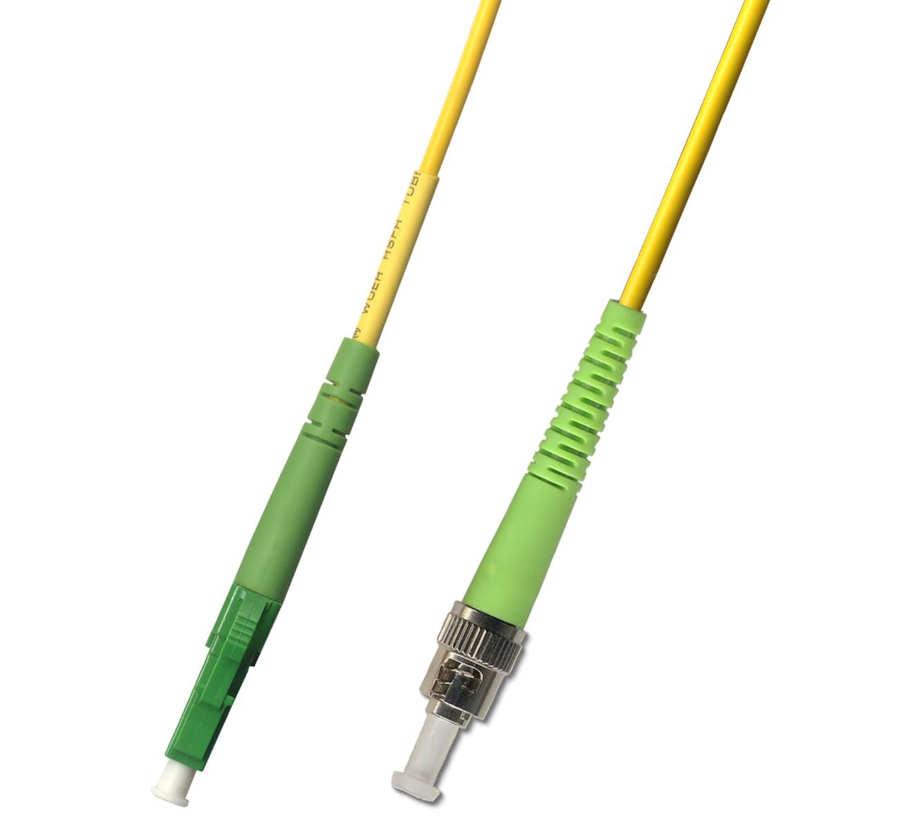 90M 295.2FT OS2 LC APC to ST Fiber Optic Cable Simplex Singlemode 9/125 Network
