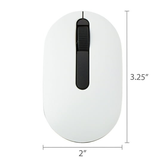 onn Wireless Travel Mouse with 3 Buttons and Scroll Wheel,Wireless USB Receiver