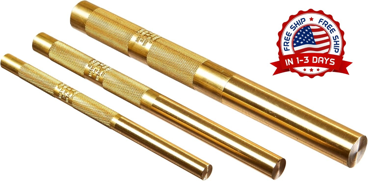 Herramientas Punzón De Latón, Juego De 3 Piezas, Herramientas Punzón 10 Pulgadas