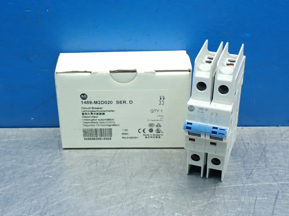 ALLEN BRADLEY THERMAL-MAGNETIC MINIATURE CIRCUIT BREAKER 1489-M2D020