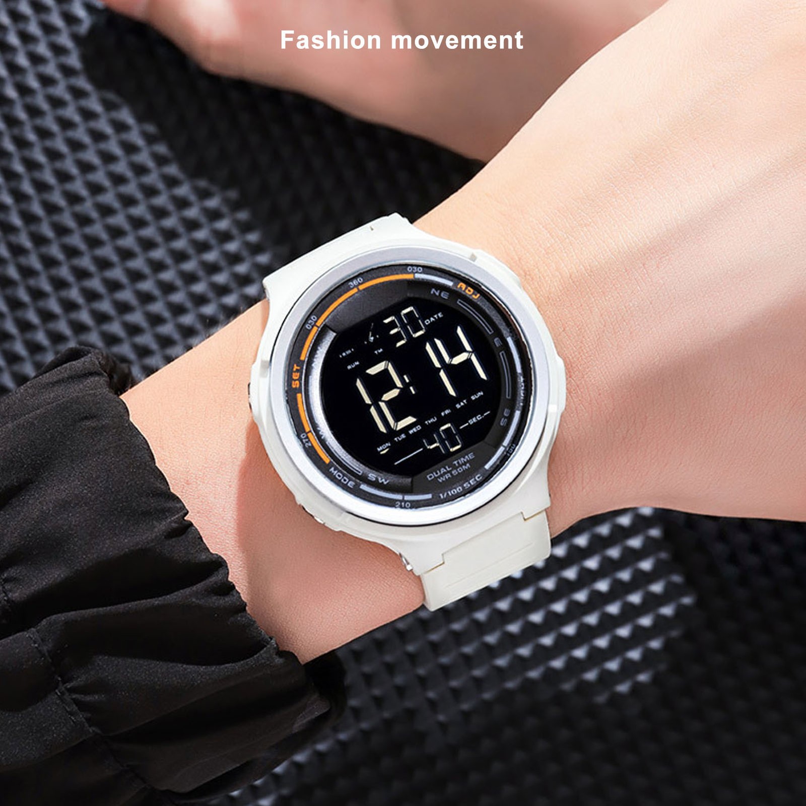 Digital Sports Watch Multifunctional Dual Time LED Luminous Countdown Timer FFW