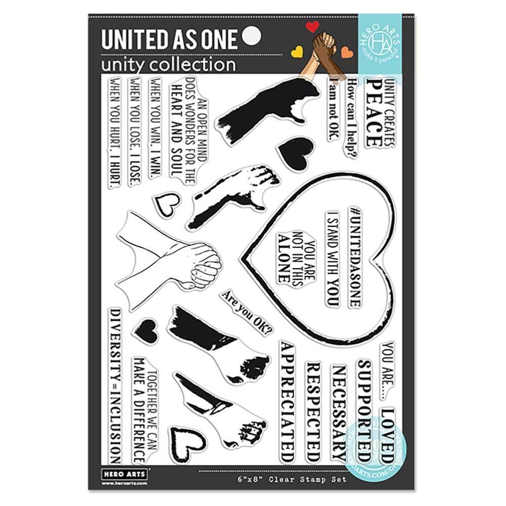 Hero Arts Unity Collection "UNITED AS ONE" 6" x 8" Stamp Set 2020