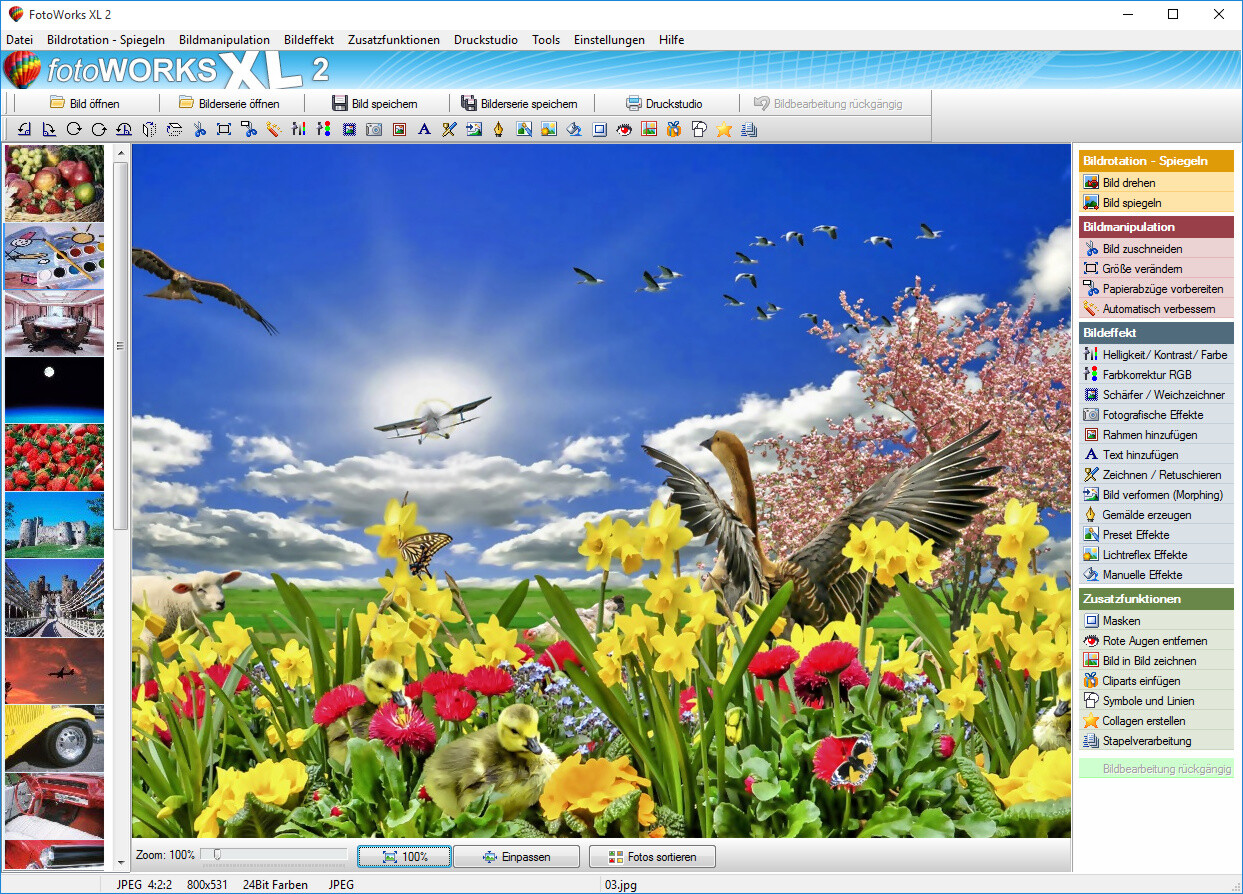 FOTOWORKS XL 2024 – Bildbearbeitungsprogramm in Deutsch - Windows - CD-ROM